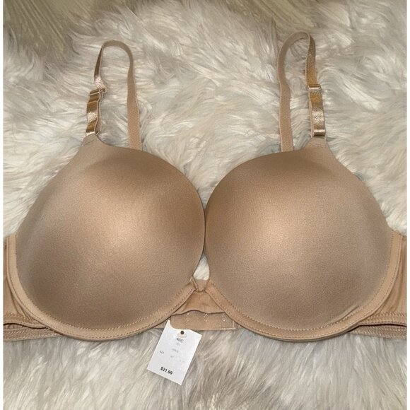 Maidenform Basically Sexy Push Up Bra Padded UW Womens 40C Beige 05809 New - Picture 3 of 6